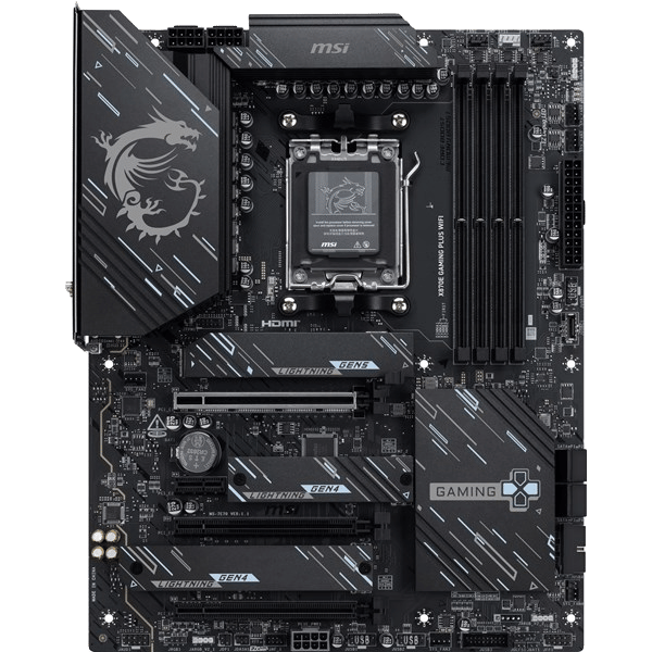 MSI X870E GAMING PLUS WIFI AMD Socket AM5 ATX Motherboard - CCL